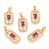 Real 18K Gold Plated Brass Micro Pave Cubic Zirconia Pendants ZIRC-L100-083G-2