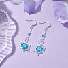 Glass Seed Beaded Dangle Earrings EJEW-MZ00171-4