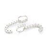 Brass Micro Pave Clear Cubic Zirconia Pendants ZIRC-J039-18P-J-2
