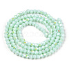 Opaque Solid Color Electroplate Glass Beads Strands EGLA-A039-P2mm-L20-3
