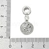 Rack Plating Brass European Dangle Charms KK-R200-09AS-03-3