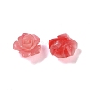 Synthetic Coral 3D Flower Rose Beads CORA-A005-14mm-32-2