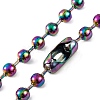 Ion Plating(IP) 304 Stainless Steel Ball Chain Necklaces for Women NJEW-G135-01C-RC-2