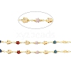 Natural Mixed Gemstone Star & Clear Glass Beaded Chains CHC-C025-06G-2