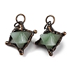 Natural Green Aventurine Merkaba Star Pendants G-C144-01R-05-1