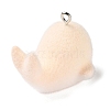 Flocking Opaque Resin Pendants RESI-D017-02B-P-2