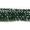 Transparent Electroplate Glass Beads Strands GLAA-F029-3mm-C25-1