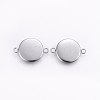 Tarnish Resistant 304 Stainless Steel Cabochon Connector Settings X-STAS-I095-28P-D-2