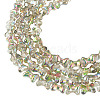 Electroplate Transparent Glass Beads Strands GLAA-TAC0028-009D-1