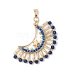 Faceted Round Synthetic Blue Spinel & Glass Pendants PALLOY-MZ00371-1