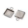 304 Stainless Steel Pendant Cabochon Settings STAS-Z201-02P-02-2