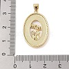 Brass Micro Pave Clear Cubic Zirconia Pendants KK-I712-51G-06-3
