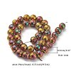 Electroplated Natural Lava Rock Beads Strands LS-G-S352-30D-07-2