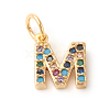 Brass Micro Pave Colorful Cubic Zirconia Charms ZIRC-F092-01-M-1