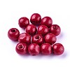 Dyed Natural Wood Beads WOOD-Q006-14mm-01-LF-1