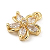 Brass with Clear Cubic Zirconia Charms LS-KK-G478-02C-KCG-2