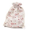 Christmas Theme Cotton Fabric Cloth Bag X-ABAG-H104-B02-1