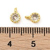 Brass Pave Cubic Zirconia Pendants KK-H204-03G-01-3