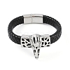 Braided Microfiber Leather Cord Bracelets BJEW-P328-16AS-01-1