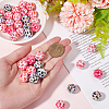 50Pcs UV Plating Opeque Acrylic Beads MACR-SC0001-51A-3