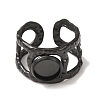Hammered 304 Stainless Steel Cuff Ring Components SA-CBAC0DF-02A-EB-2