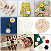 BENECREAT 16Pcs 2 Colors Handmade Polyester Knitting Ornament Accessories DIY-BC0006-63-4