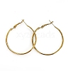 304 Stainless Steel Hoop Earrings EJEW-H001-42G-1