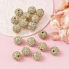 Alloy Rhinestone Beads RB-A034-12mm-A01G-4