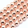 Electroplate Non-magnetic Synthetic Hematite Beads Strands G-L485-03B-LRG-1