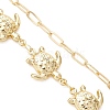 304 Stainless Steel Turtle Link Chain and Brass Paperclip Chain Bracelet Making AJEW-JB01591-3