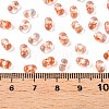 Spray Painted Glass Seed Beads SEED-T007-08D-4