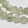 Frosted Electroplate Glass Shell Beads Strands EGLA-M002-B06-1