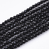 Electroplate  Opaque Solid Color Glass Beads Strands EGLA-N002-03A-1