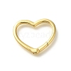 Rack Plating Heart Brass Spring Gate Rings KK-Z086-54G-04-1