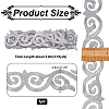 Iron on/Sew on Polyester Embroidery Auspicious Clouds Lace Ribbon OCOR-WH0088-45A-2
