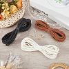 15M 3 Colors Braided Round Soft PU Imitation Leather Cords OCOR-CL0001-11A-4