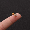 316L Surgical Stainless Steel Micro Pave Clear Cubic Zirconia Flower Cartilage Earrings WG9CD6D-26-1
