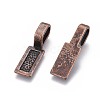Tibetan Style Alloy Glue-on Flat Pad Bails TIBE-4710-R-NR-2