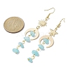 Moon & Sun & Star Brass Asymmetrical Earrings EJEW-JE05461-05-3