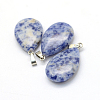 Teardrop Natural Blue Spot Jasper Pendants G-Q368-15-2
