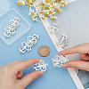 4Pcs Zinc Alloy Rhinestone Snap Lock Clasps FIND-FG0003-45B-3