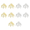 20Pcs 2 Colors Brass Bead Cap Pendant Bails KK-YW0003-45-1