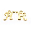 Golden Plated Alloy Letter Pendants LS-X-PALLOY-J718-01G-H-1