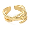 Brass Open Cuff Rings for Women RJEW-Z070-07G-02-2