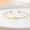 Heart Alloy Cuff Bangles for Women WG45AE5-13-1