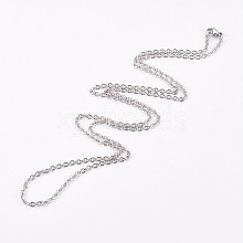 304 Stainless Steel Cable Chain Necklaces NJEW-G270-01P