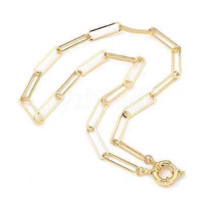 304 Stainless Steel Paperclip Chain Necklaces X-NJEW-JN03066-01-1