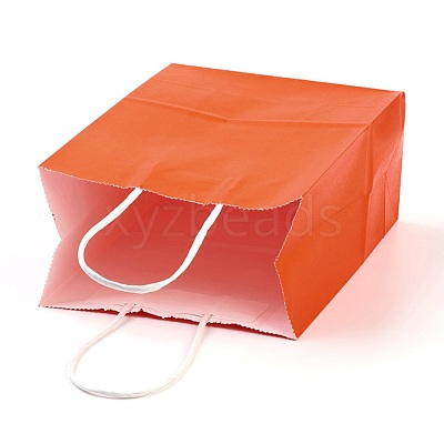 Pure Color Kraft Paper Bags AJEW-G020-D-08-1