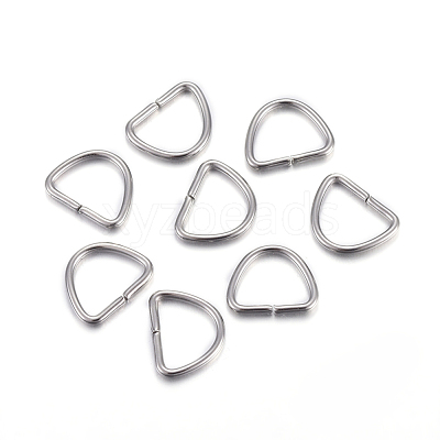 Tarnish Resistant 304 Stainless Steel D Rings STAS-F191-05P-A-1