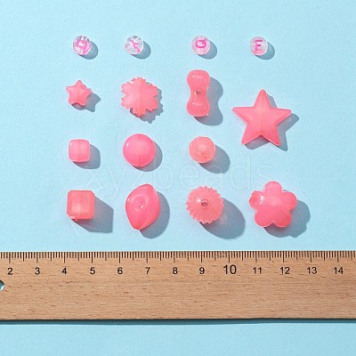 Mixed Shapes Imitation Jelly Acrylic Beads MACR-FS0001-29-1